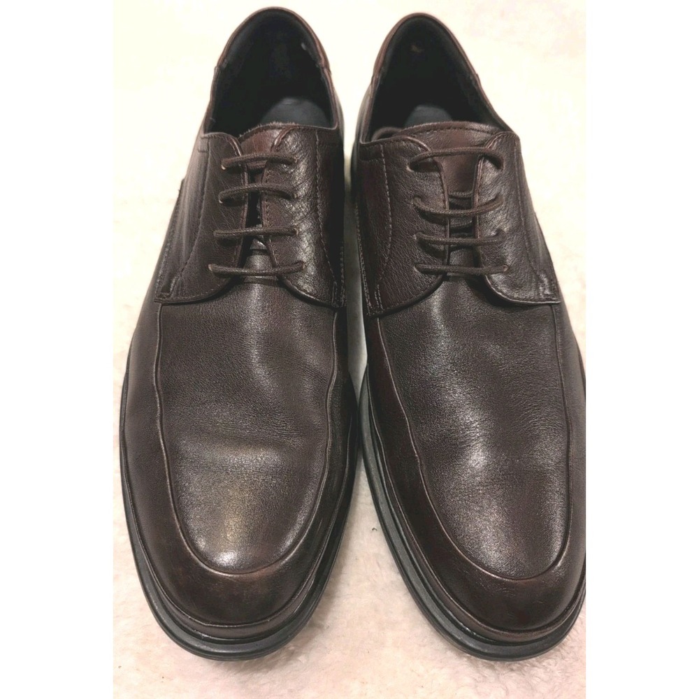 10.5 M Kenneth Cole  New York Pyra-mid  Men's Brown Leather Oxfords-Lace Up EUC